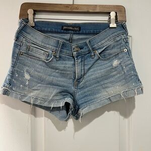 A&F Light Wash Denim Shorts